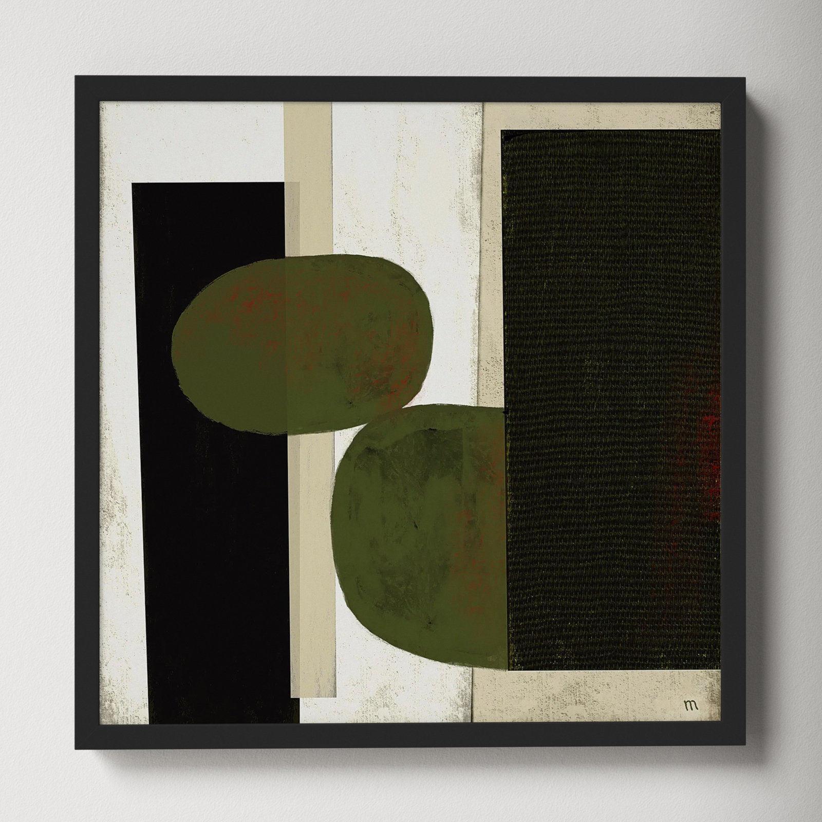 Collage 1 by StudioM, Black Framed Paper, 24" H x 24" W x 1.25" D