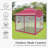 11x11ft Pop-Up Gazebo with Mosquito Netting, Water-Resistant Canopy, UV Protection & Sturdy Steel Frame, Portable Outdoor Gazebo with Carrying Bag for Patio, Backyard, Garden & Deck-Magenta-110234907