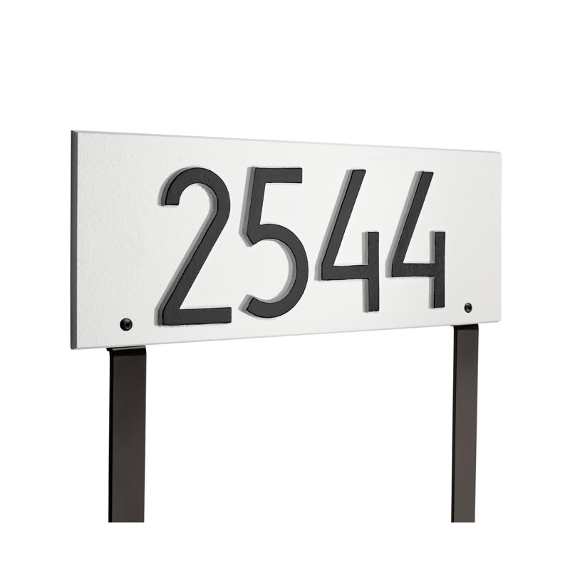Plaque murale Mid-Century, Blanc / noir, Oui