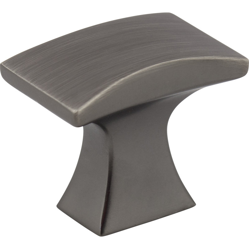Philip Rectangular Knob, Brushed Pewter