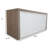 City View Flip Up Wall Mounted Storage Unit with Frosted Glass Door, 17.25"H x 35.5"W, Grey Oak -1216969347