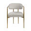 Fauteuil en chenille et or Zayn Beige (ensemble de 2)