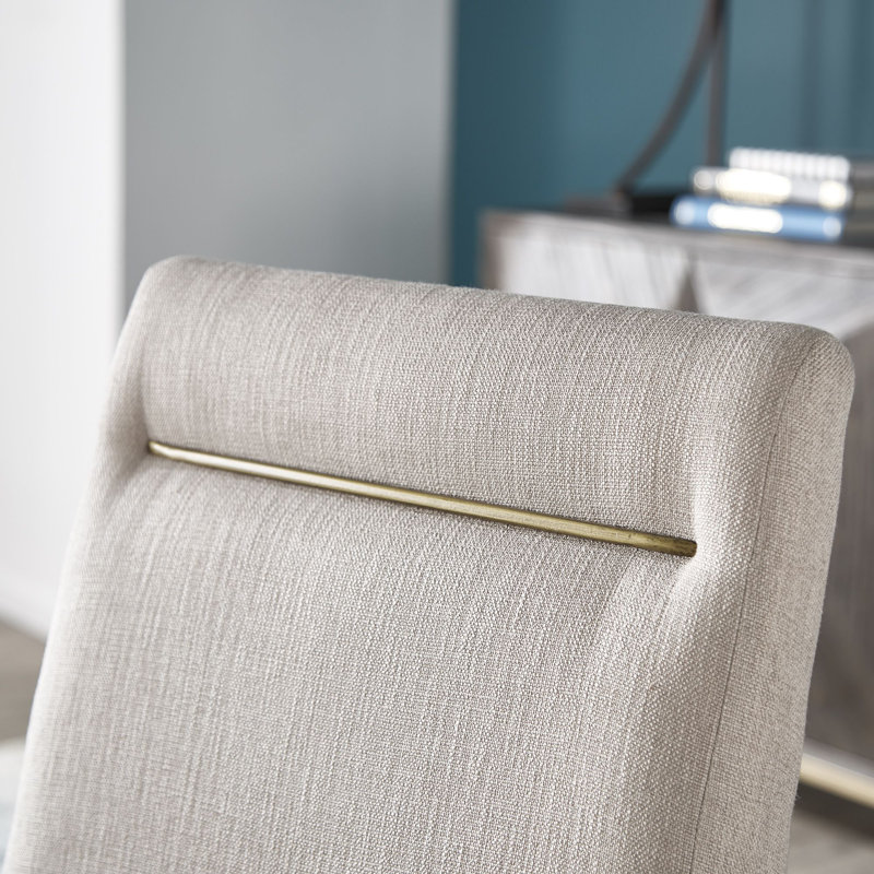 Chaise d'appoint en lin Lindhaus beige