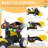 Kids Manual Pedal Ride-On Excavator With Front Loader Digger, Ride-On Tractor For 3 Year Old, Yellow