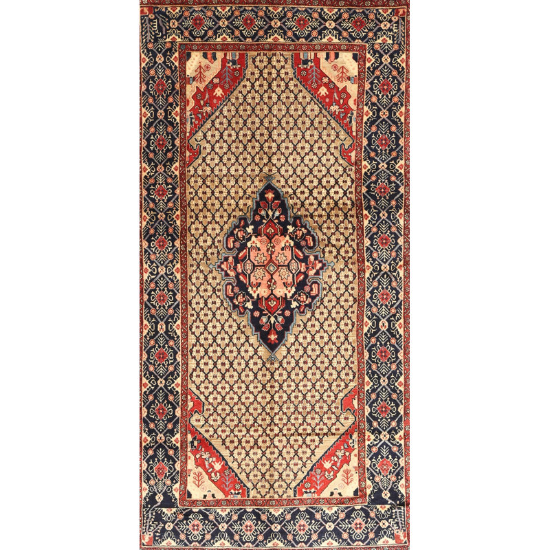 Tapis décoratif en laine beige/noir kurken, Rond 8 pi