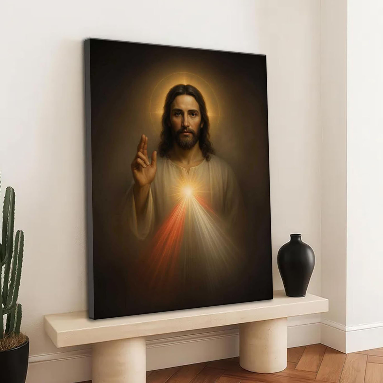 Astoria Grand Sacred Heart Of Jesus Wall Art Christian Jesus Divine ...