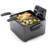 Friteuse en acier inoxydable noir double profs * presto