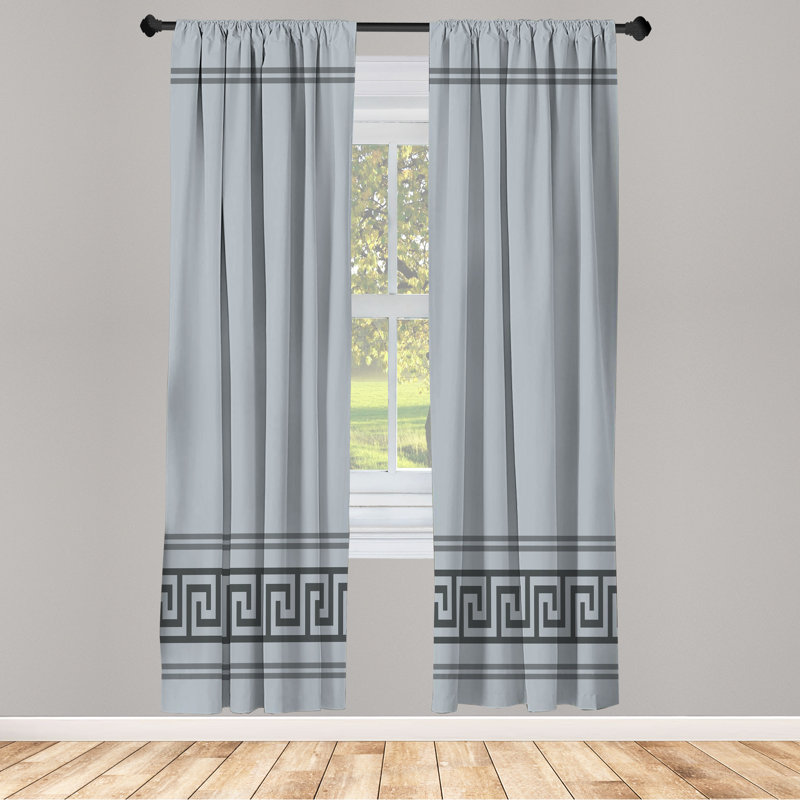 Semi Sheer Curtain Pair, 28" W x 95" L, Blue Gray