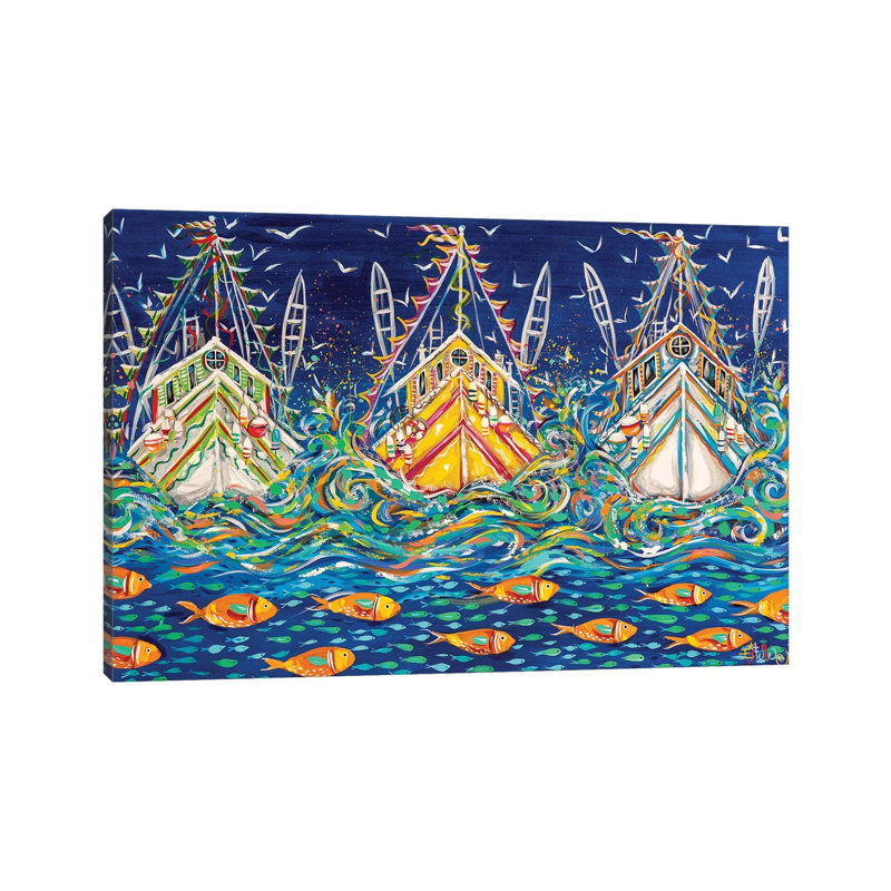Mers le jour! par Estelle Grengs - Toile tendue avec châssis, H 26 po x l 40 po x 1,5 po