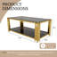 Table basse moderne rectangulaire noire, miroir-1813936513