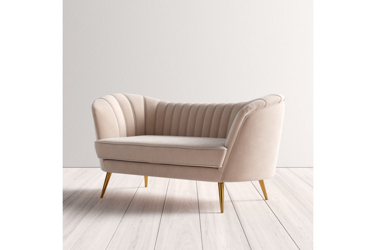 Alexandrea 65" Velvet Flared Arm Loveseat