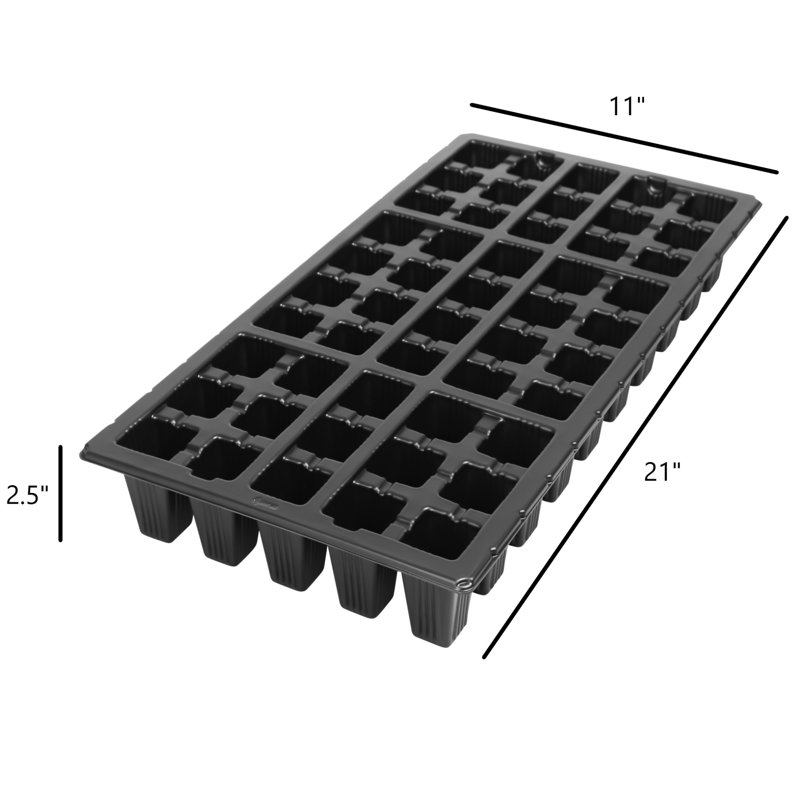 SUNPACK 21" x 11" Heavy Duty 50-Cell Square Insert, Black, 2.5"