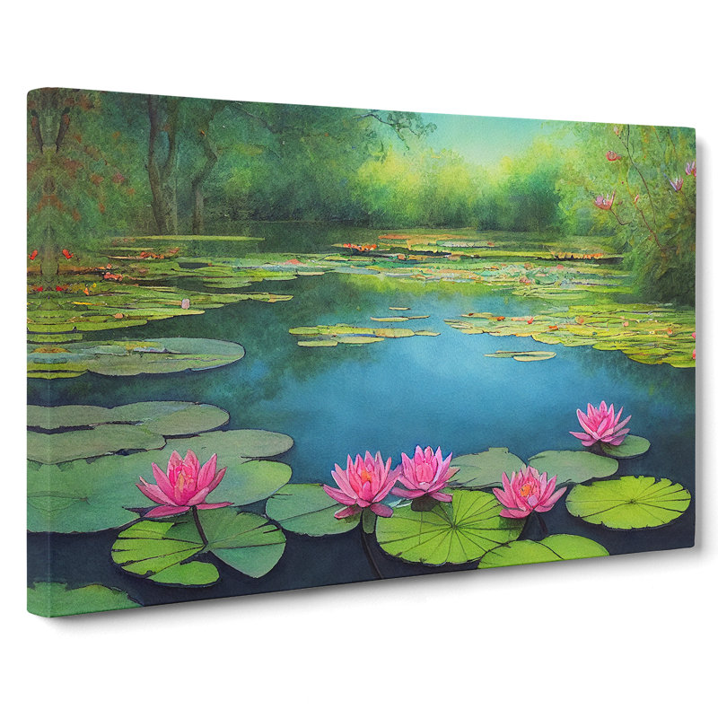 Lily Pond Vol.3 - Wrapped Canvas, 35cm H x 50cm W x 3cm D