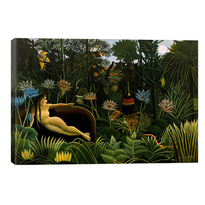 The Dream, 1910 by Henri Rousseau - Print on Canvas, 101.6 cm H x 66.04 cm W x 1.91 cm D, No Frame