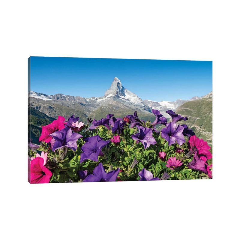 The Matterhorn In Spring by Jan Becke - Wrapped Canvas Print, 101.6 cm H x 66.04 cm W