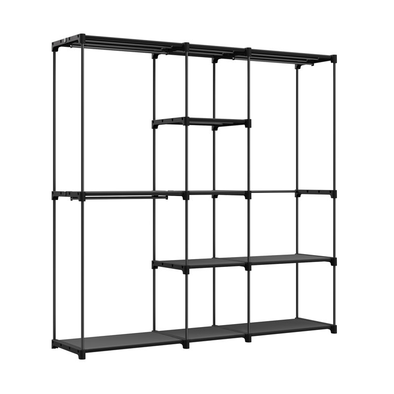 Aguon 182cm Portable Wardrobe, Black