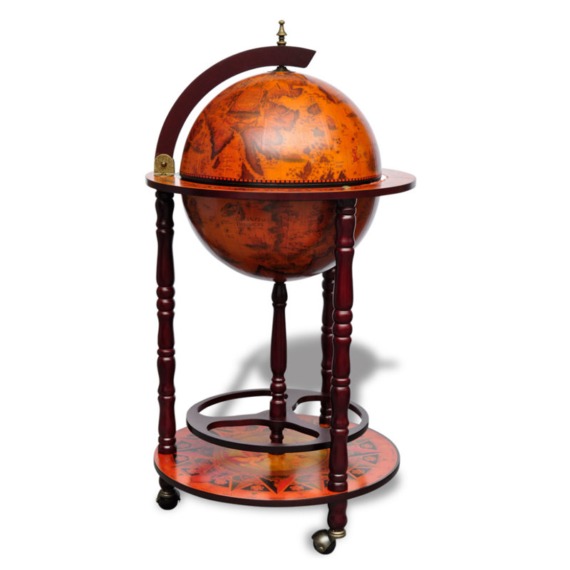 Solid Wood Floor Globe