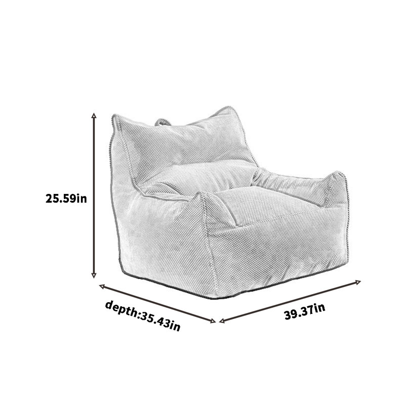 Canapé à billes rétro minimaliste, Polyester brun, H 25,59 po x l 39,37 po x P 35,43 po