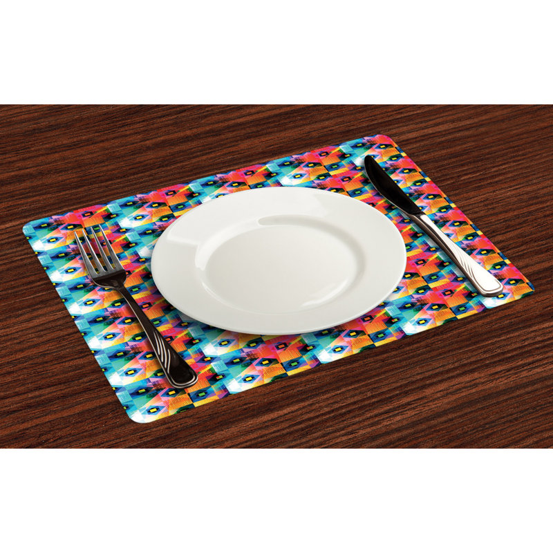 Polyester Geometric Rectangle Placemat