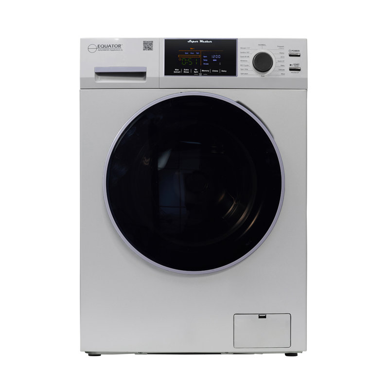 Equator Compact Washer 1.6cf/15lbs Sani Allergen Pet Cycle 15 Programs 110v, Silver