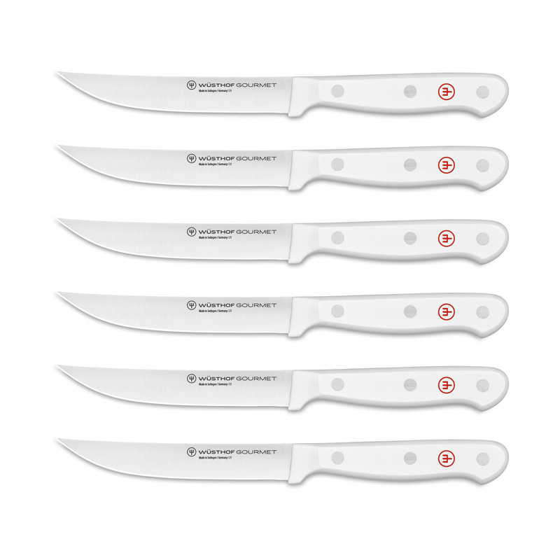 WÜSTHOF Gourmet White 6-Piece Steak Knife Set