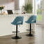 Ensemble de tabouret de bar pivotant à hauteur réglable avec revêtement en chenille et repose-pieds-1800222736