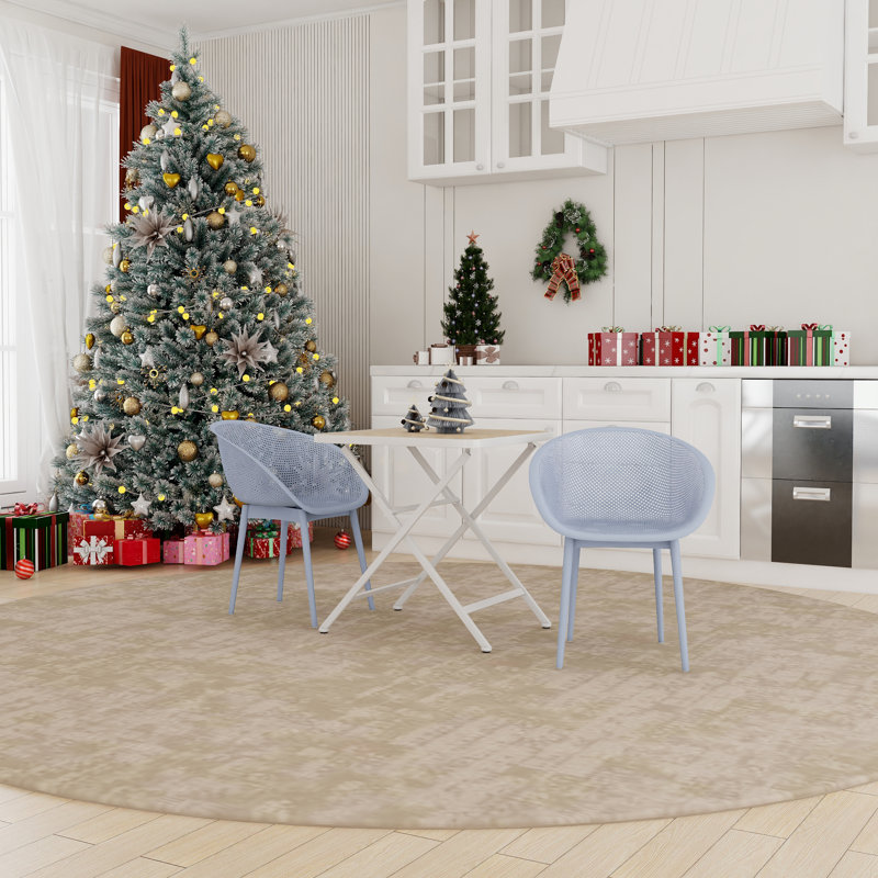 Ensemble de salle à manger pour 2 personnes avec table carrée , Bleu clair bébé