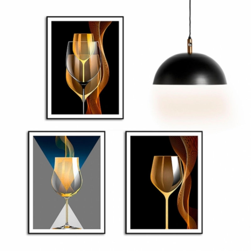 FEL Fel - 3 Piece Single Picture Frame Painting Set on MDF