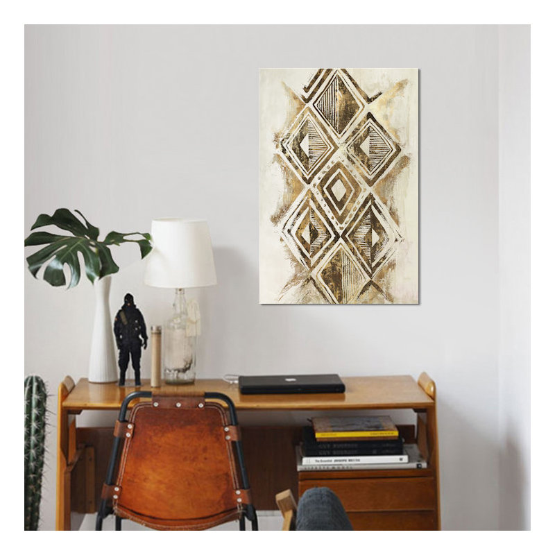 « africain diamants », impression sur toile, H 18 po x l 12 po x P 1,5 po