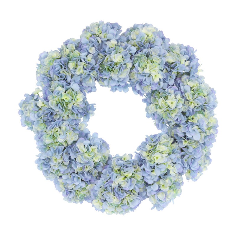Couronne d'hortensia 24 po Sofia, Blue Green