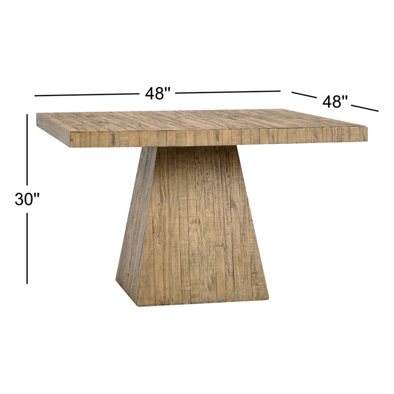 Montana 48" Solid Wood Pedestal Dining Table