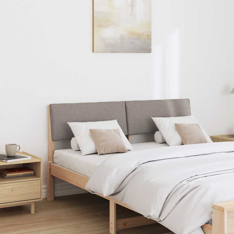 Solid Wood Headboard, EU Double - 135 x 200 cm, Brown, Taupe