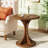 19.7" Round End Table, Wood Small Sofa Chair Side Table for Living Room