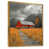 Toile avec cadre flottant or