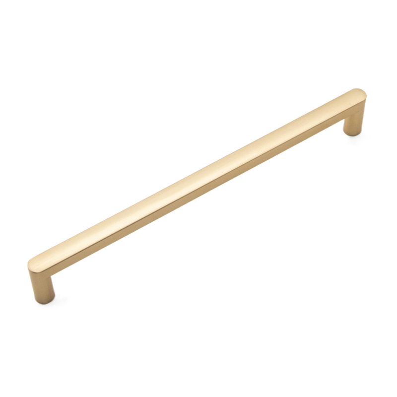 Heritage Designs Bristol Handle Pull - 7-9/16" Center to Center Cabinet Pull Brushed Golden Brass - Contemporary Hardware for Drawers & Cabinets