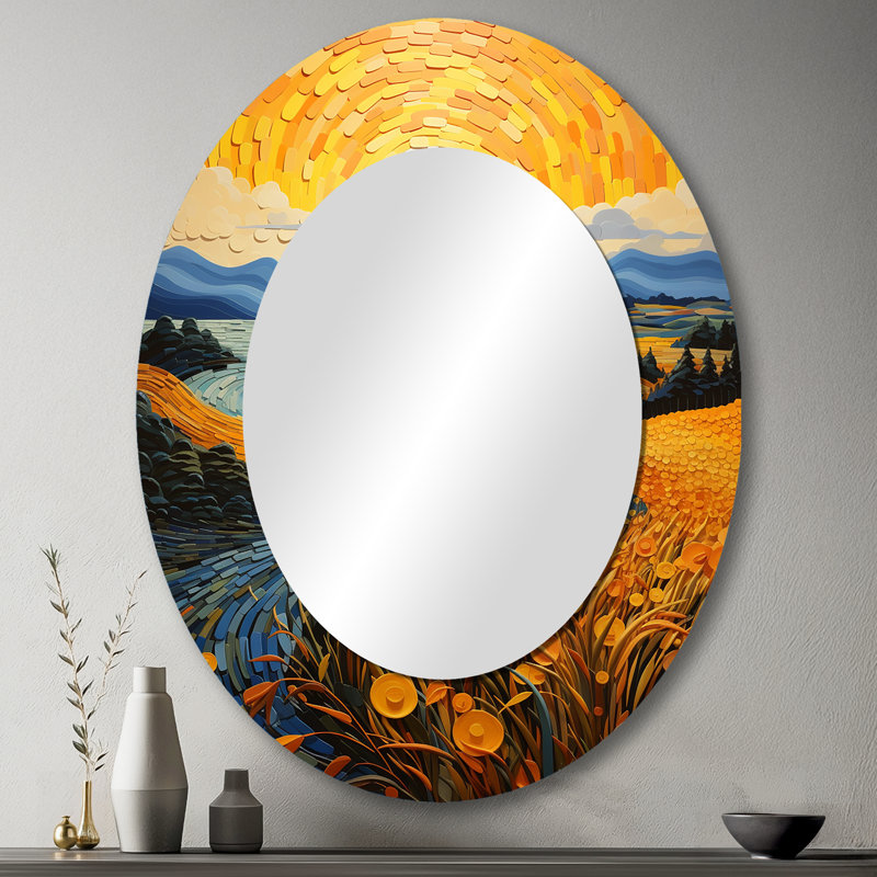 Kreutzer - Miroir paysager en métal, 43 po x 33 po