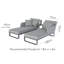 Deance Outdoor Fabric Unity Double Sunlounger-626395451-626395514