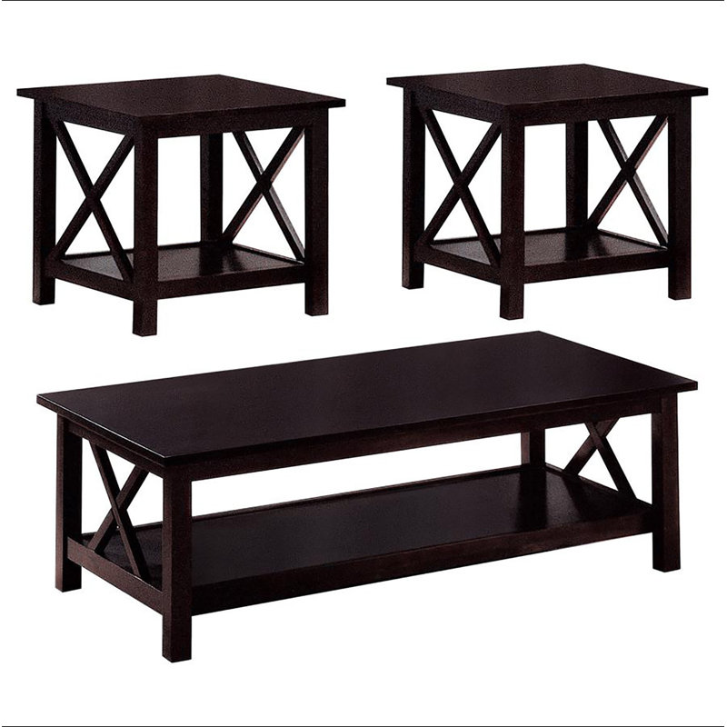 Ensemble d'appoint 3 pièces merlot foncé