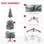 Arbre de Noël artificiel mince enneigé 6 pi de hauteur avec branches réalistes et 492 pointes