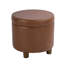  Repose-pieds rond avec rangement - Similicuir brun châtaignier-1591151801-1591151802