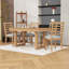 Ensemble de table de salle à manger 5 pièces en bois avec rallonge et 4 chaises-2081282131