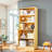 5 Tier Book Shelf,  71" H Large Bookcase, Standing Wood Display Book Shelf For Living Room, Office, Library-370514905