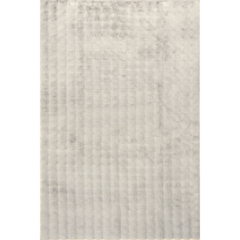 Jeni SuperiorWash Solid Faux Rabbit Machine Washable Area Rug, Rectangle 5' x 8'