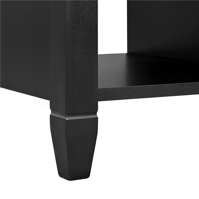 Table basse à plateau relevable avec rangement Lemmons, Noir, H 18 po x L 18 po x l 39,4 po