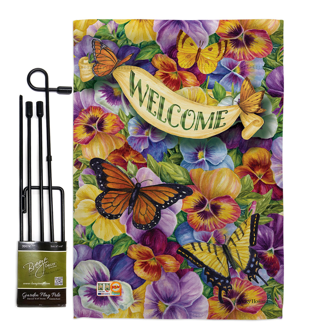 Falom Double Sided 18.5'' H x 13'' W Polyester Flag Set August Grove®