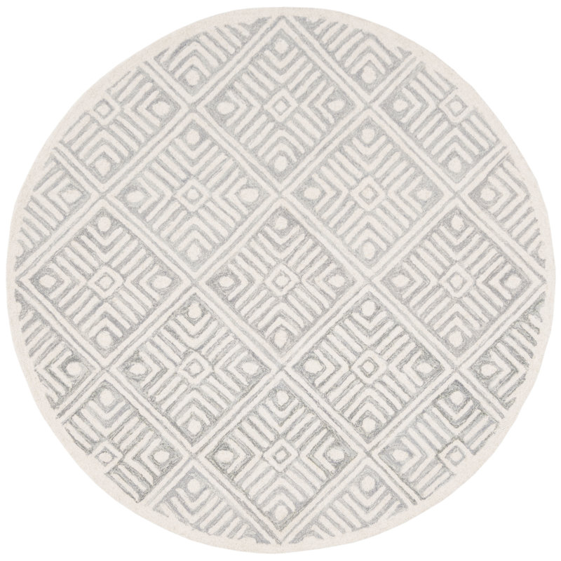 Vedika Hand Tufted Wool Southwestern Rug, Round 5'