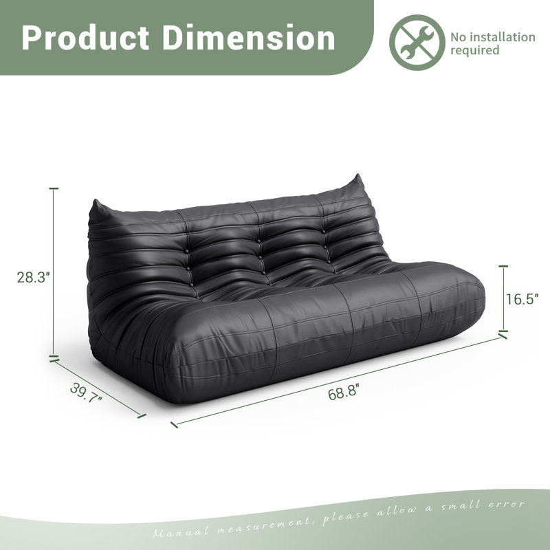 Fauteuil à billes Castleberry Lazy, Noir