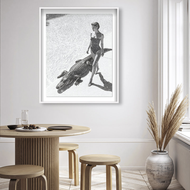 Reptilian Elegance II Print by Oliver Gal, 46.5"H x 37.5"W, White Shadowbox