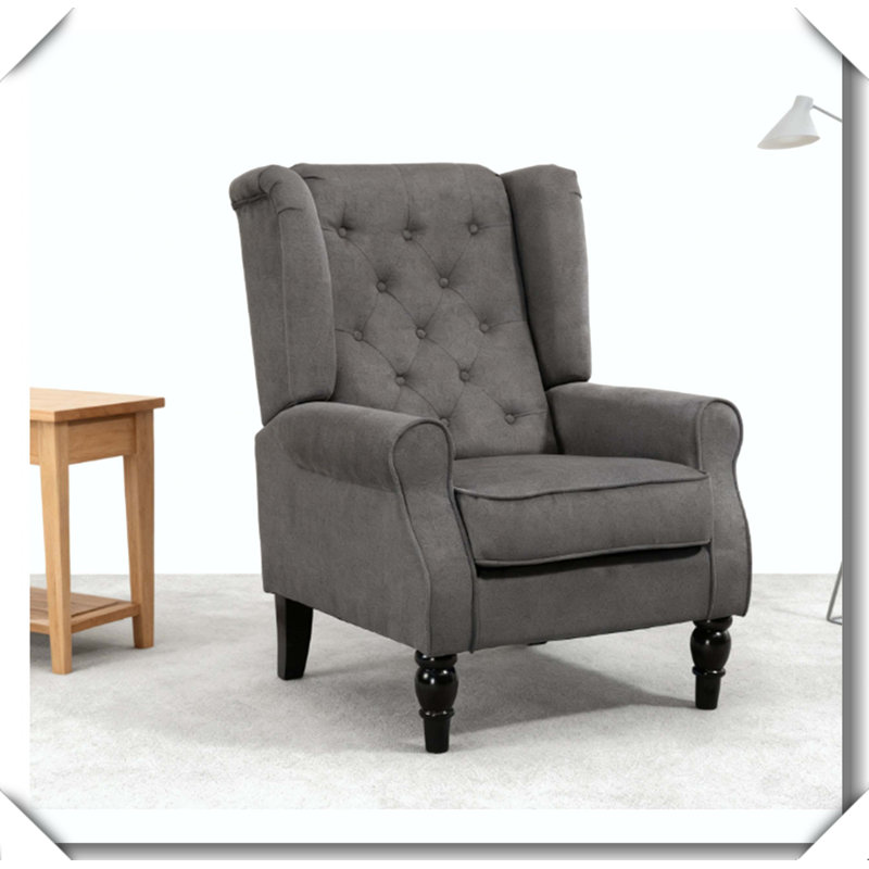 Accoudoirs en bois capitonnés Modern, Gris foncé