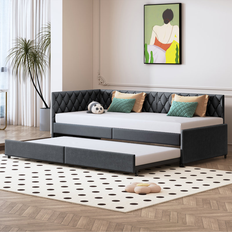 Upholstered Daybed, Grey